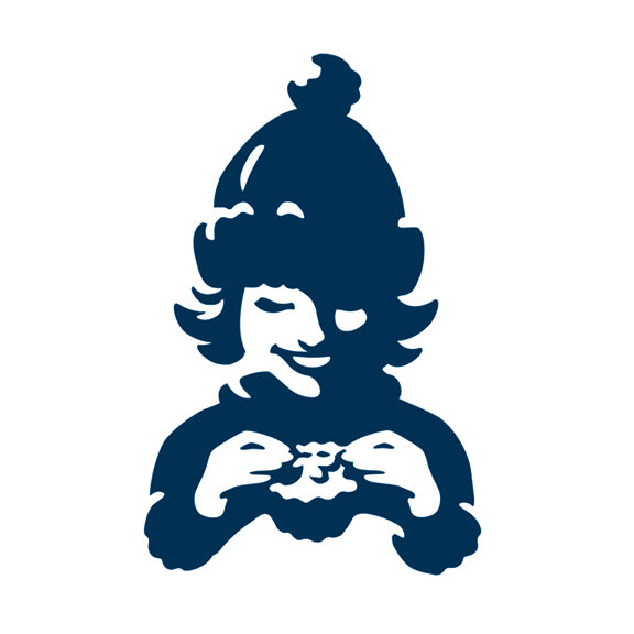 illustration icon, a line drawing of a girl holding a pie, eating, logo 
